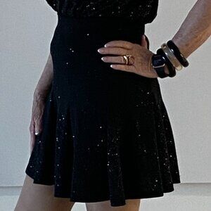 Dance Skirt Sz Sm Black Glitter Gored Skirt Beautiful sparkle all over